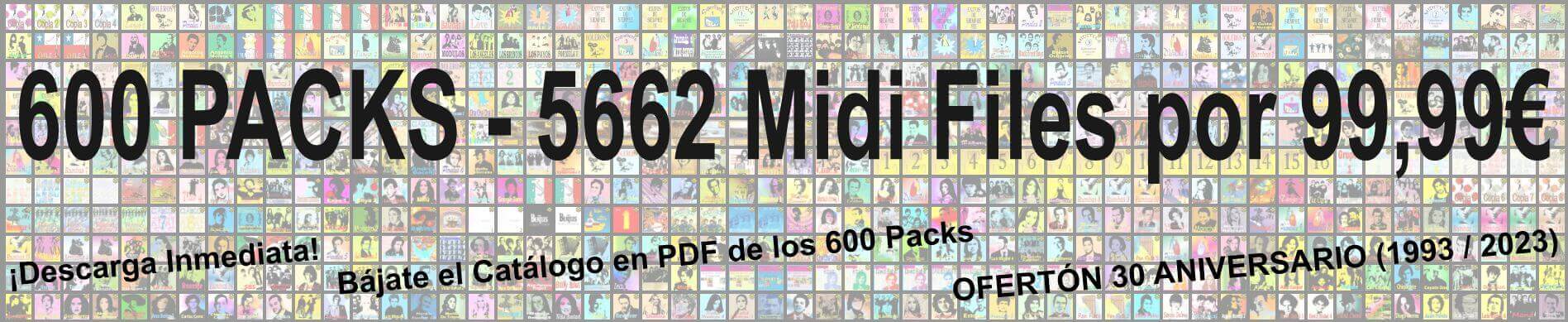 Oferton 30 Aniversario. 600 Packs - 5662 Midi Files Por 99,99 Euros